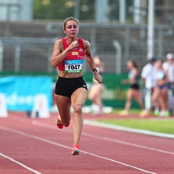 Jessica Roos (LG Rhein-Wied), Doppelsiegerin von Koblenz über 100 Meter und 4x 100 Meter (Foto: René Weiss).