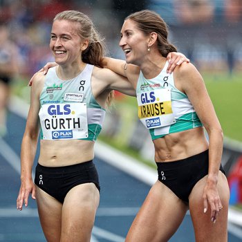 Olivia Gürth und Gesa Krause über 3000m Hindernis bei der EM am Start (Foto: Gantenberg)