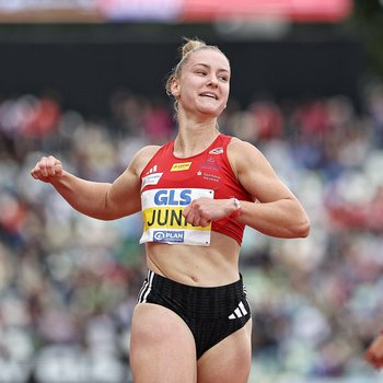 In Dessau trat Sophia Junk (LG Rhein-Wied) an. Über 200 Meter konnte sie sich – bei ihrem zweiten Rennen der Saison über diese Distanz – auf 23,16 Sekunden steigern (Foto: Gatenberg).