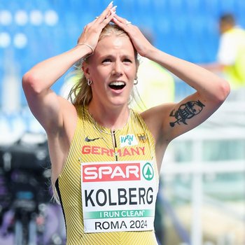 In Pfungstadt bei der Merck Laufgala machte Majtie Kolberg (LG Kreis Ahrweiler) ein tolles Rennen über 800 Meter: Mit 1:58,67 Sekunden lieferte sie das zweitbeste Rennen ihrer Karriere ab (Foto: Iris Hensel).